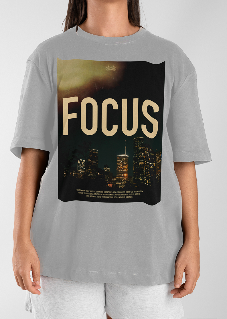 FOCUS Cityscape Motivational Graphic Tee