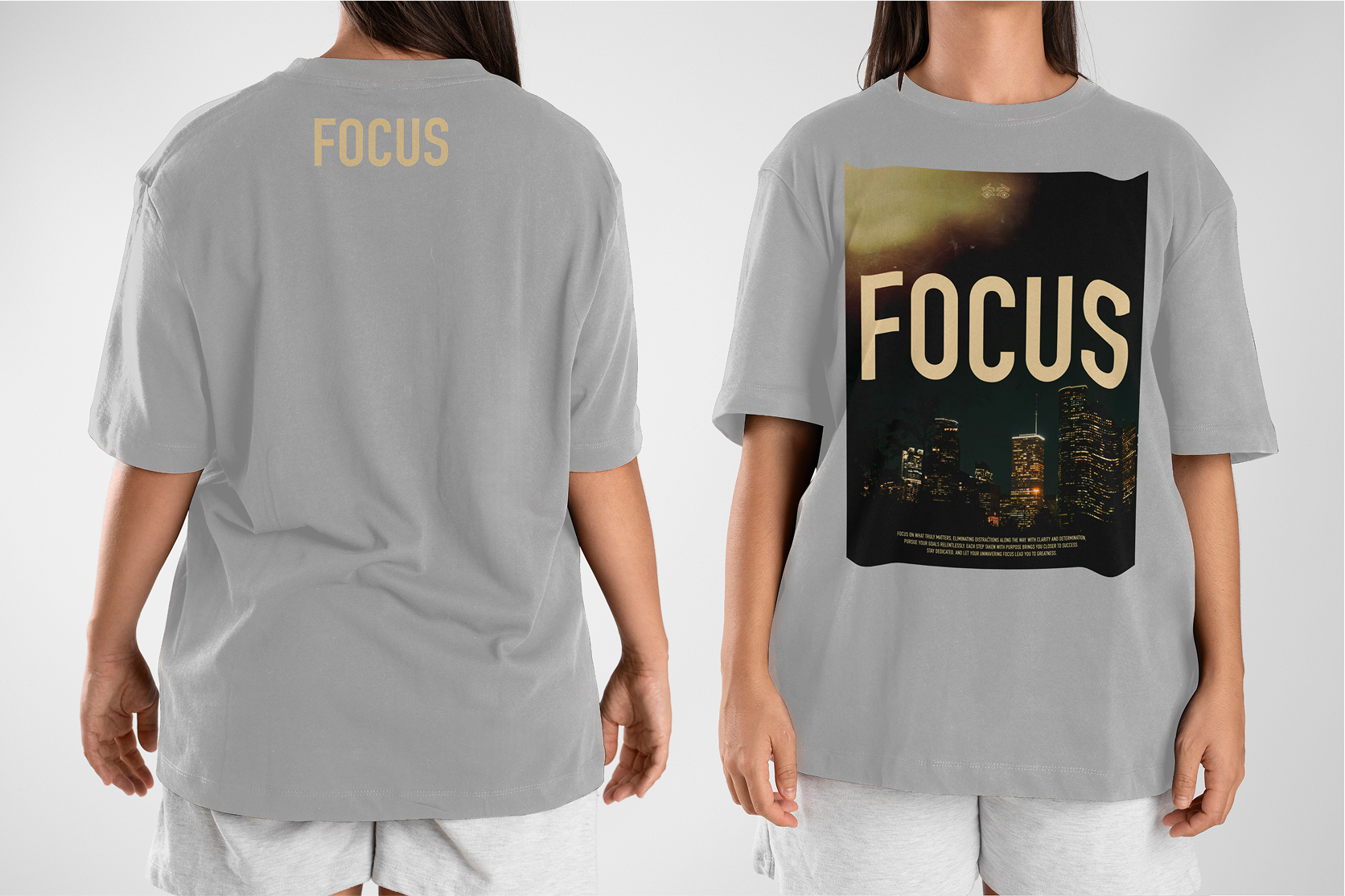 FOCUS Cityscape Motivational Graphic Tee