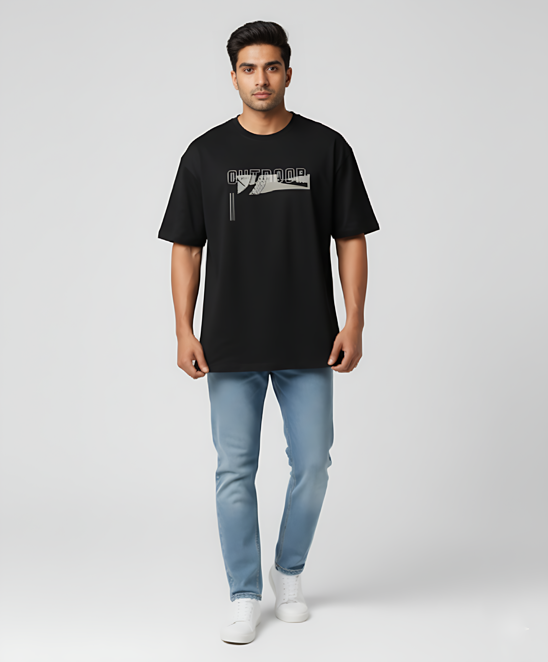 Black Outdoor Oversized T-Shirt