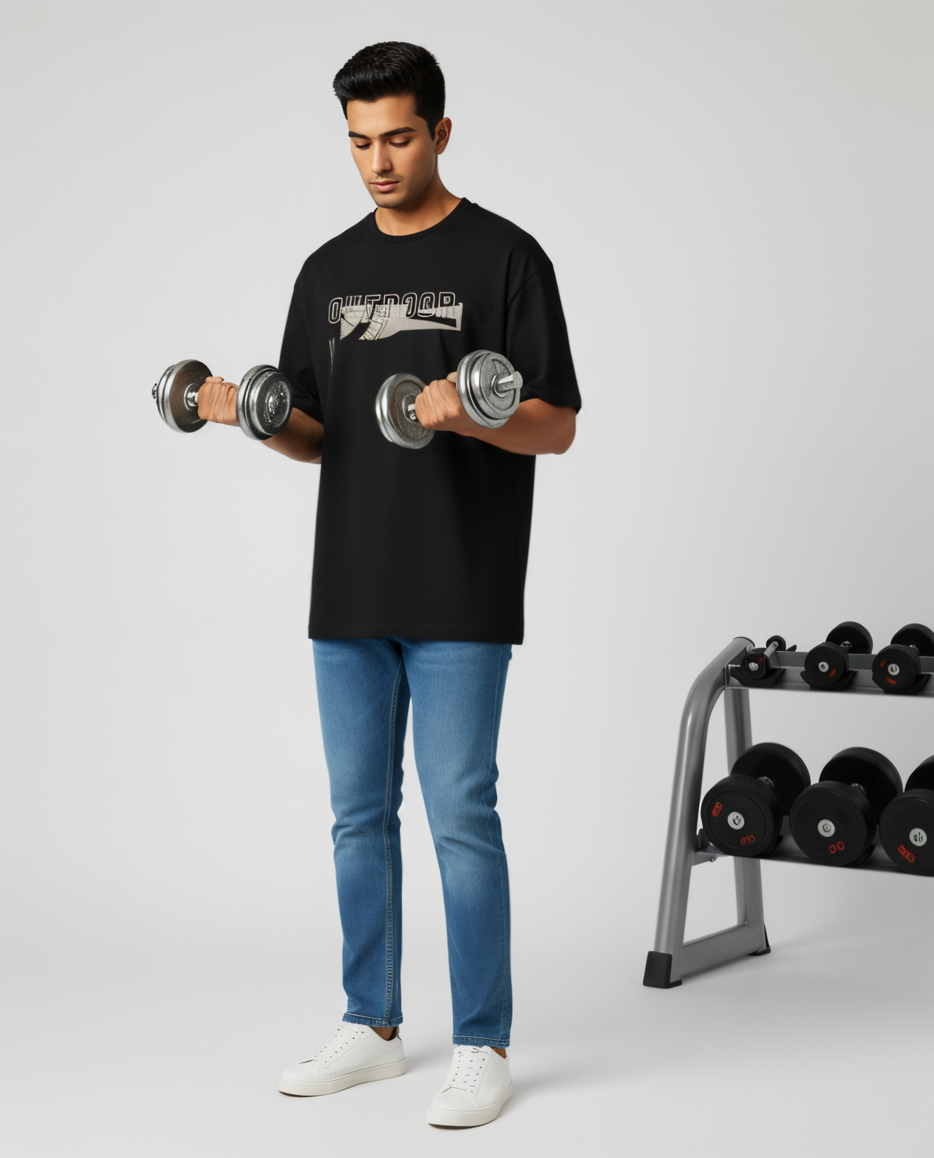 Black Outdoor Oversized T-Shirt