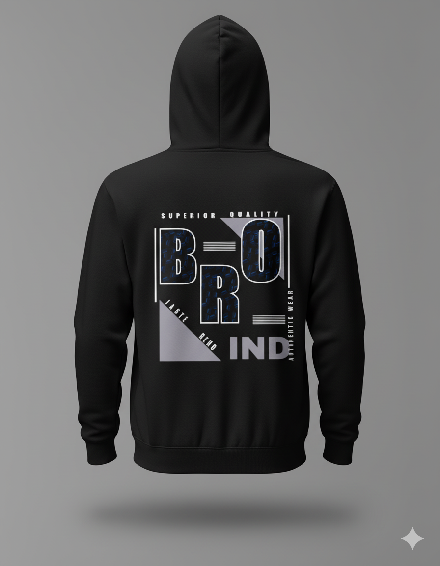 BRO Mode Black Hoodie