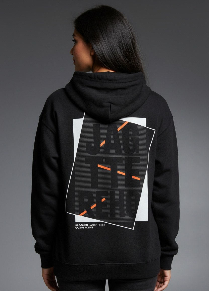 Crown Hustle Black Hoodie