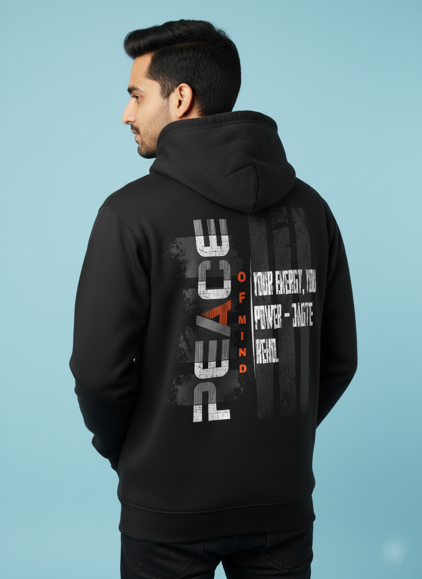 Peace Mode Black Hoodie