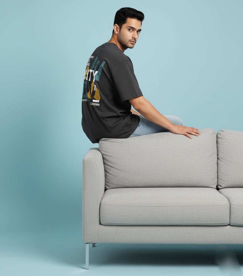 Black City Oversized Printed