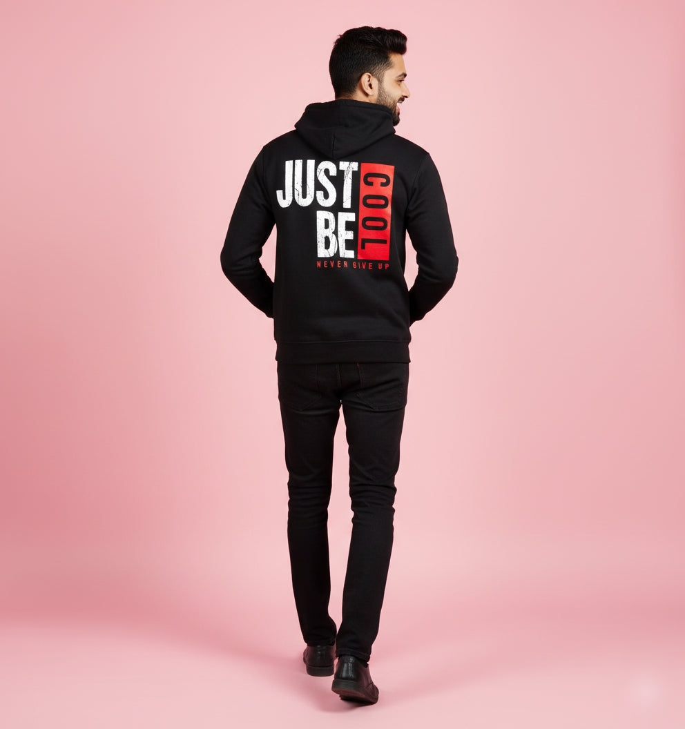 Just Be Cool Black Hoodie