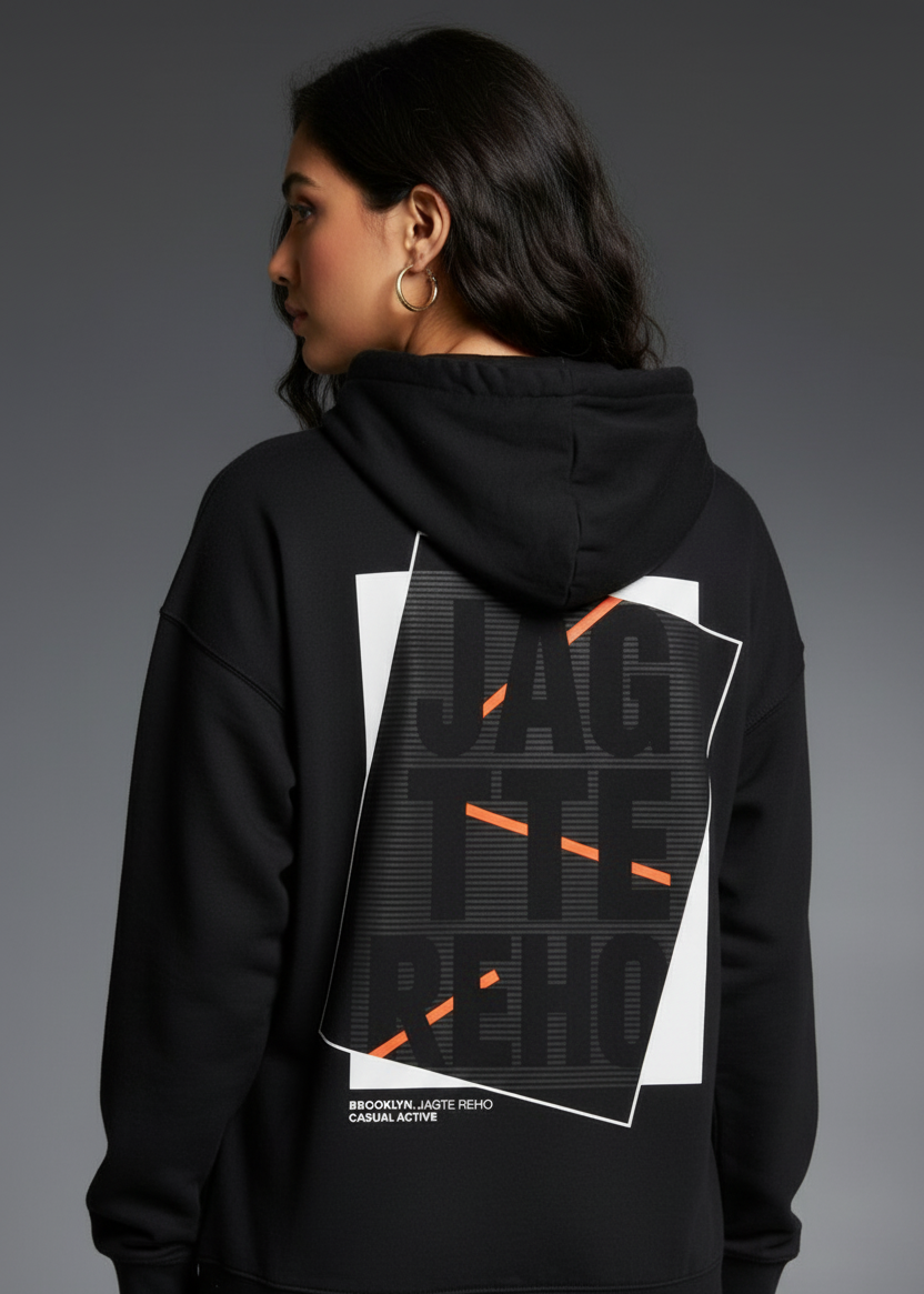 Crown Hustle Black Hoodie