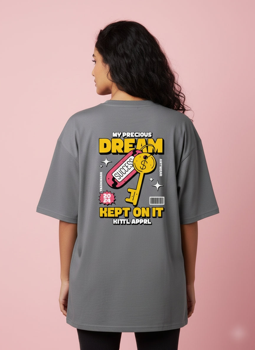 Dream Keeper Grey Oversized T-Shirt