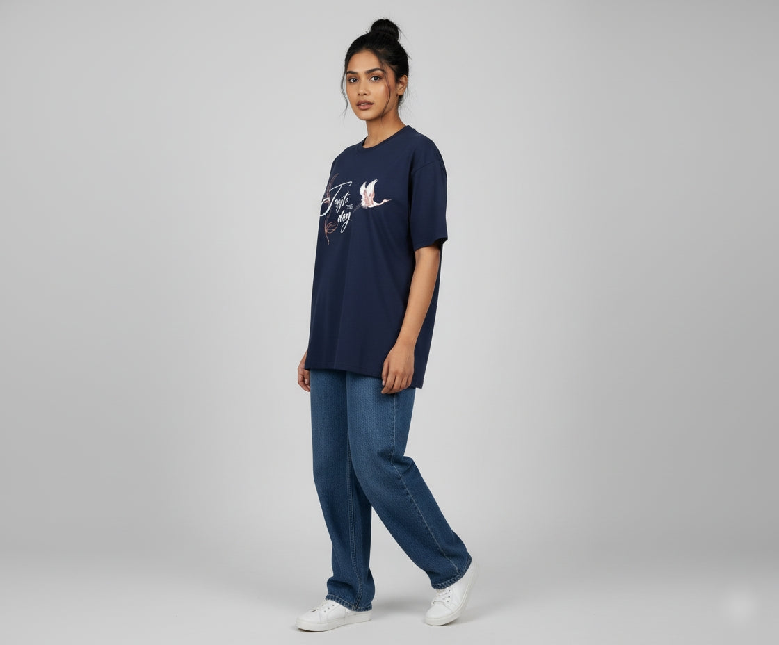 Navy Blue Oversized T-Shirt