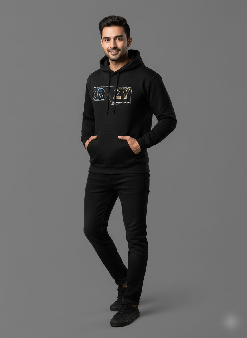 Crazy Hustle Black Hoodie