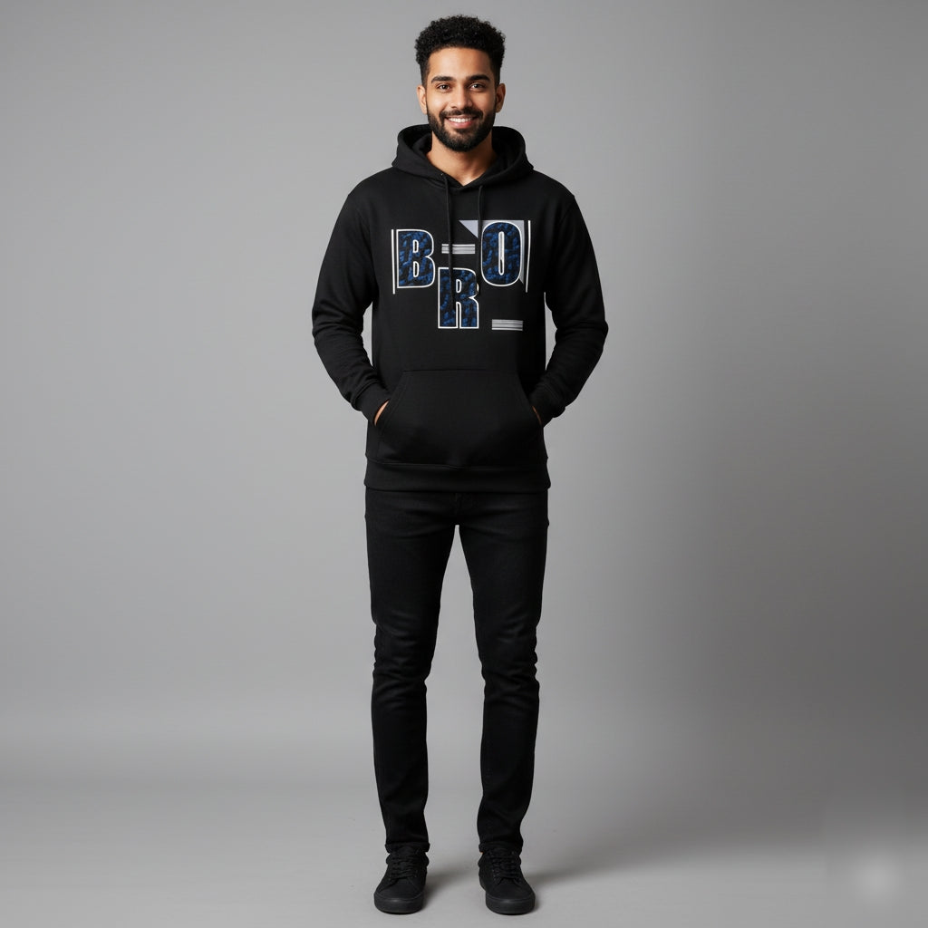 BRO Mode Black Hoodie