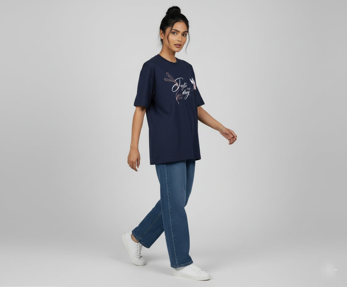 Navy Blue Oversized T-Shirt