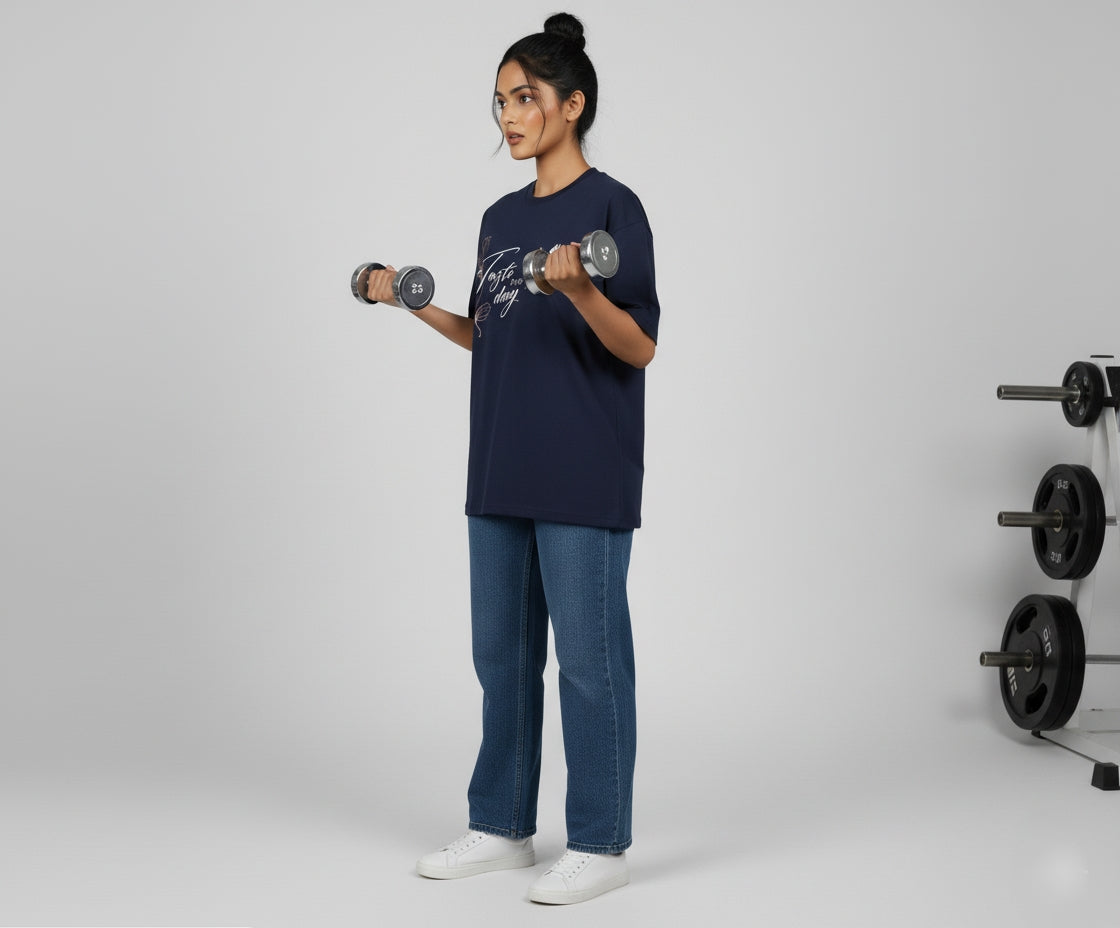 Navy Blue Oversized T-Shirt