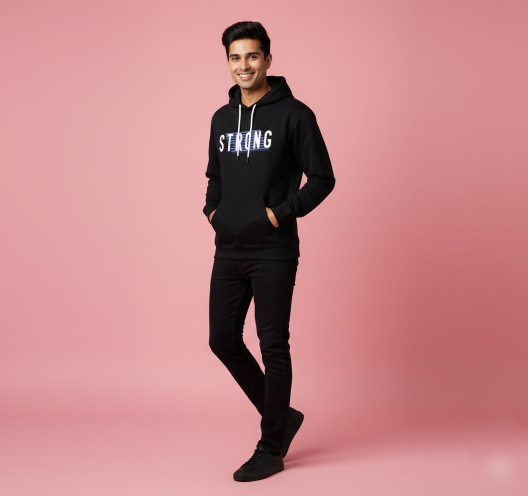 Stay Strong Black Hoodie