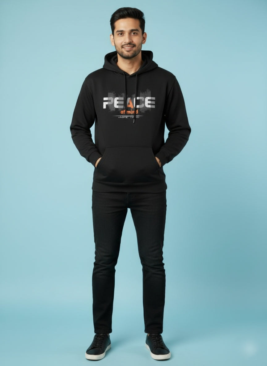 Peace Mode Black Hoodie