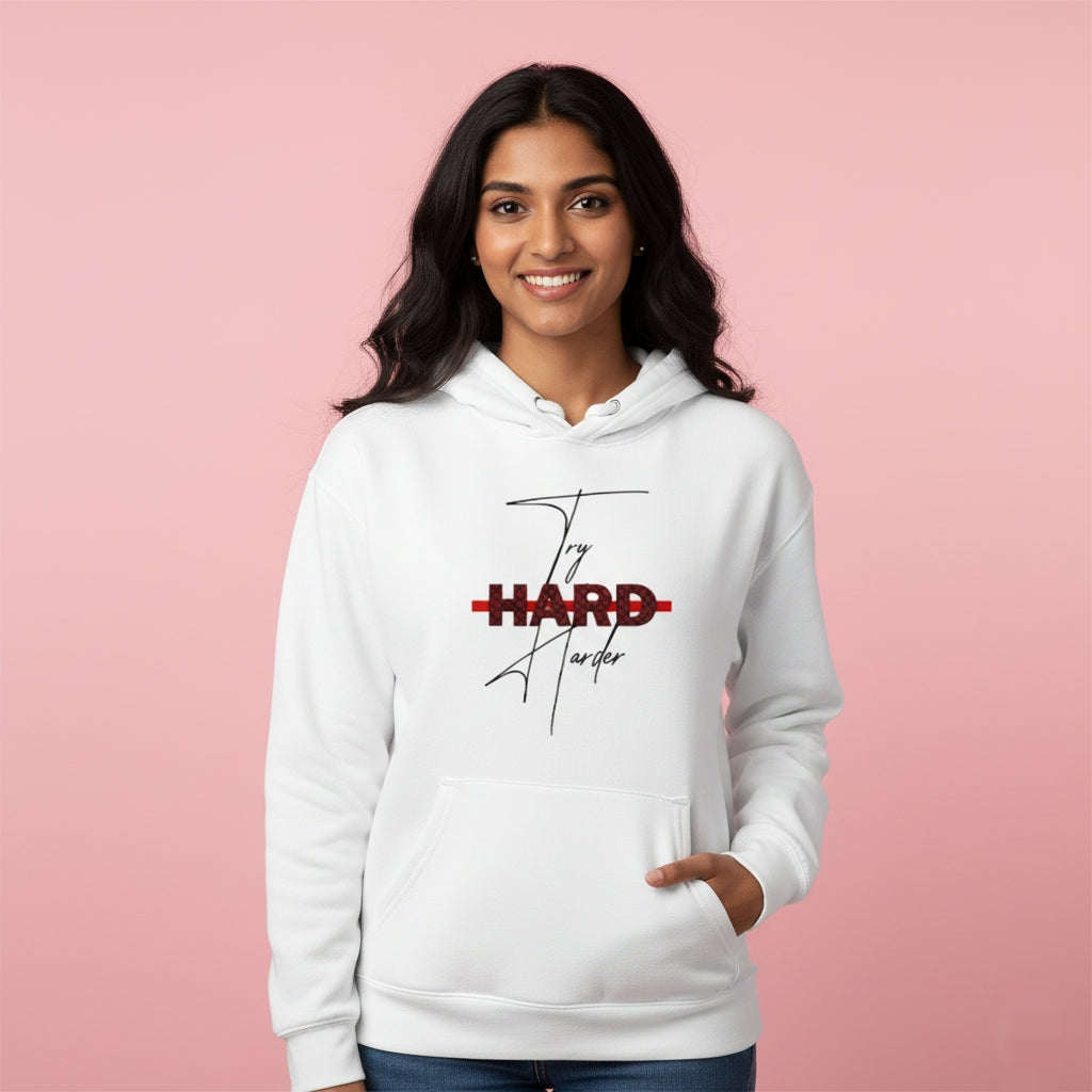 Hard Hustle White Hoodie