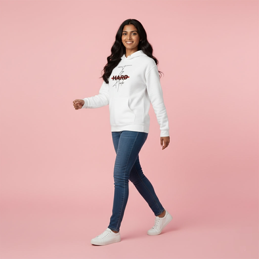 Hard Hustle White Hoodie