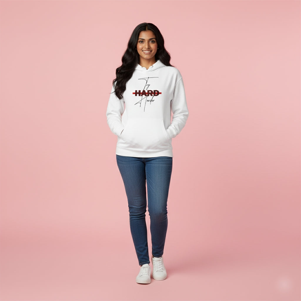 Hard Hustle White Hoodie