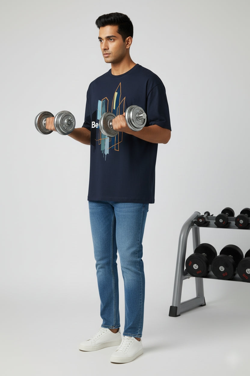 Black Be Positive Oversized T-Shirt