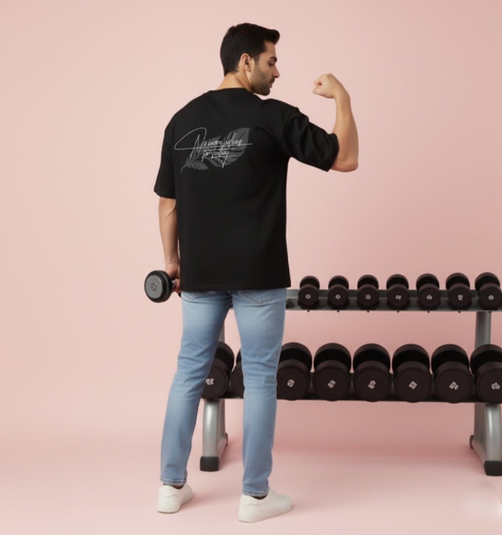 Driven Spirit Black Oversized T-Shirt