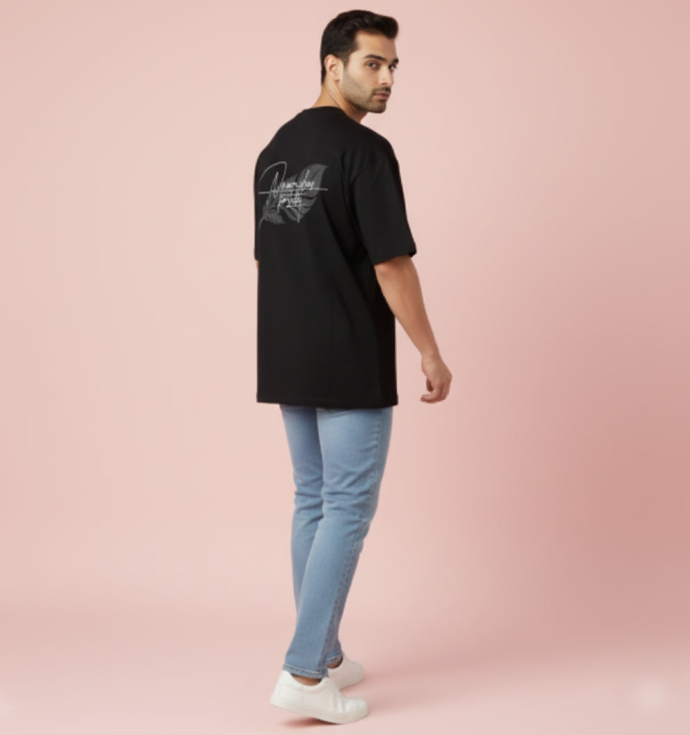 Driven Spirit Black Oversized T-Shirt