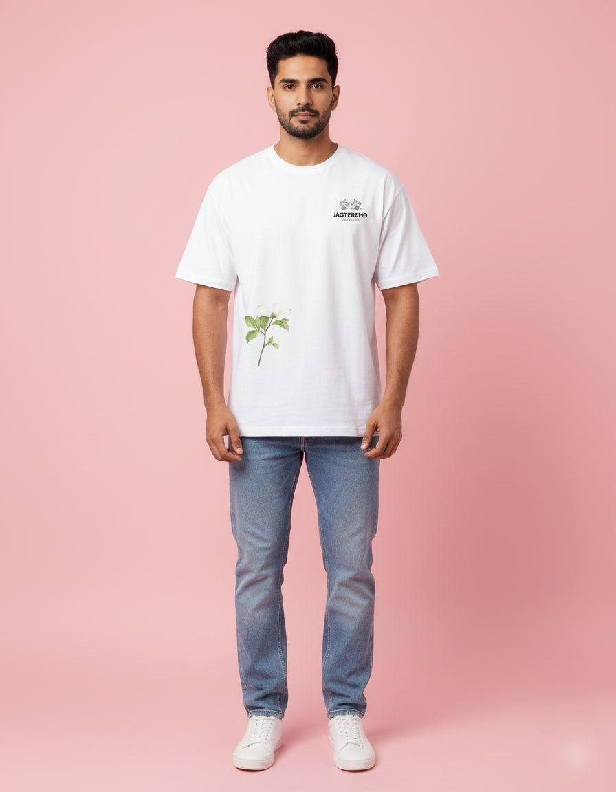 Grow Through It White Oversized T-Shirt