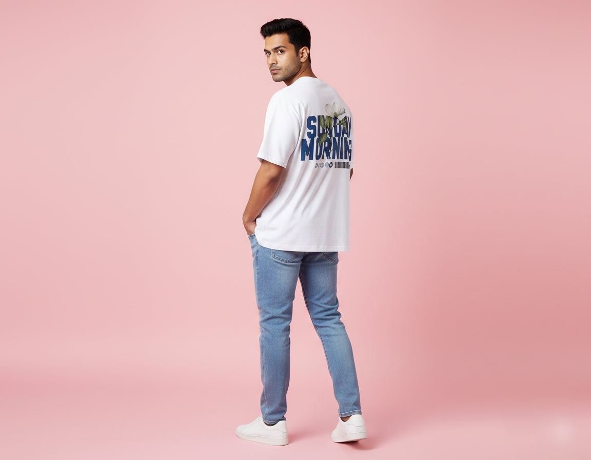 Grow Through It White Oversized T-Shirt