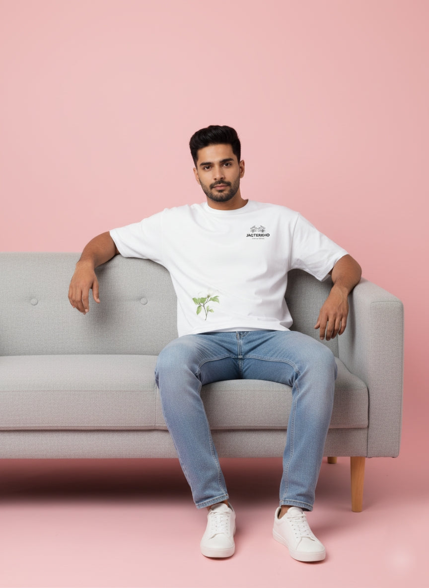 Grow Through It White Oversized T-Shirt