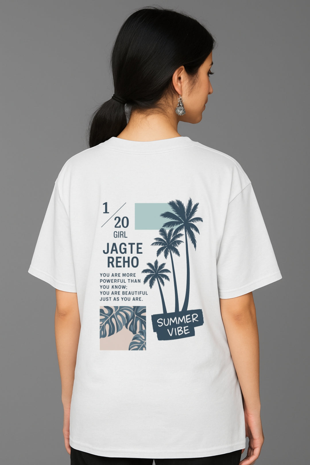 “Summer Vibe” Graphic Oversized T-Shirt – Jagte Reho Edition
