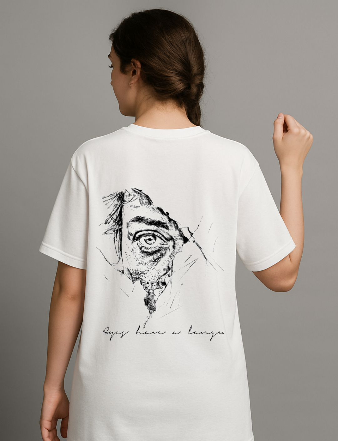 JAG TERE HO” Oversized Graphic Tee – White (Unisex)