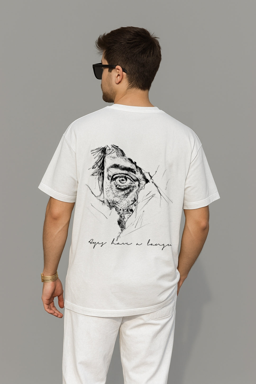 JAG TERE HO” Oversized Graphic Tee – White (Unisex)